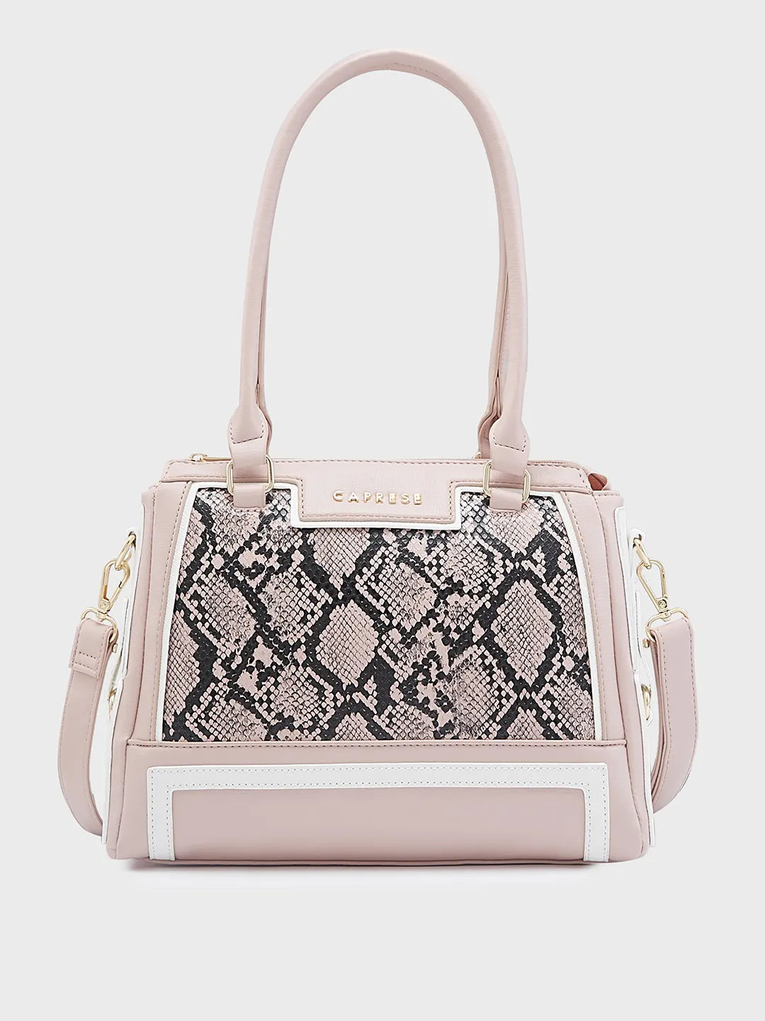 Beaded silver crossbody bag-Caprese Ellis Satchel Medium Pink